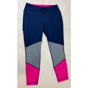 NWOT Vineyard Vines Leggings Performance Pants Whale Stripes Blue - Size Medium